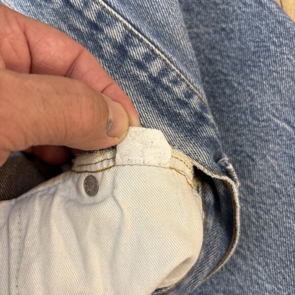 Vintage Levis 501 Button Fly Jeans 70s Made In USA SF207 Light Wash 34X30 - Picture 16 of 16